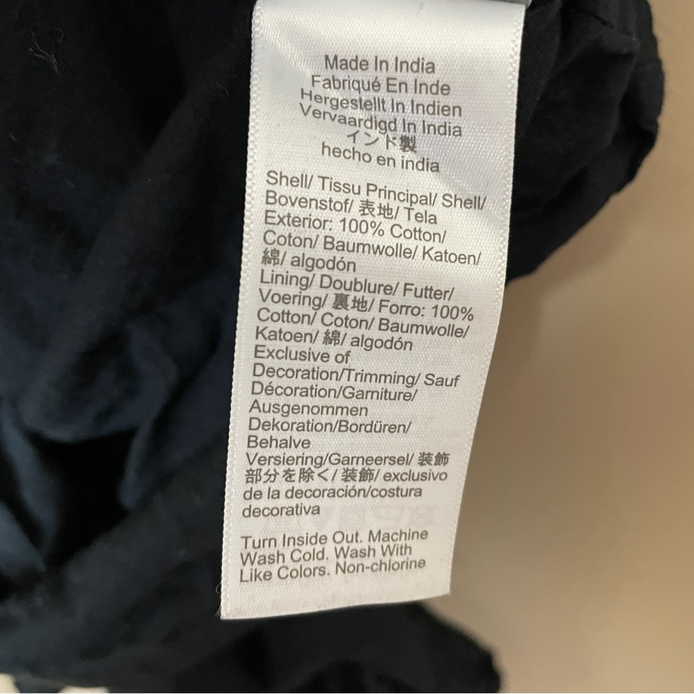 J. Crew Midi Dress Size Medium Black Tiered Smocked Square Neck - Picture 11 of 12